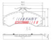 Sada brzdových destiček, kotoučová brzda FAST FT29015