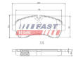 Sada brzdových destiček, kotoučová brzda FAST FT29022