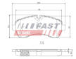 Sada brzdových destiček, kotoučová brzda FAST FT29022