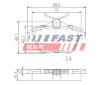 Sada brzdových destiček, kotoučová brzda FAST FT29040
