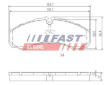 Sada brzdových destiček, kotoučová brzda FAST FT29091