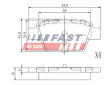 Sada brzdových platničiek kotúčovej brzdy FAST FT29147