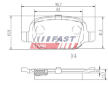 Sada brzdových destiček, kotoučová brzda FAST FT29162