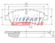 Sada brzdových destiček, kotoučová brzda FAST FT29519