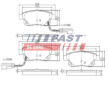 Sada brzdových destiček, kotoučová brzda FAST FT29523