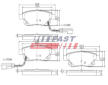 Sada brzdových destiček, kotoučová brzda FAST FT29523