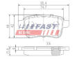 Sada brzdových destiček, kotoučová brzda FAST FT29528