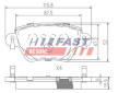 Sada brzdových destiček, kotoučová brzda FAST FT29533