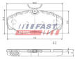 Sada brzdových destiček, kotoučová brzda FAST FT29542