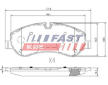 Sada brzdových destiček, kotoučová brzda FAST FT29549