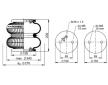Vzduchová pružina, pneumatické pérování, nápravy PHOENIX SP 2 B 12 R-16
