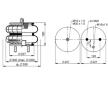 Vzduchová pružina, pneumatické pérování, nápravy PHOENIX SP 2 B 22 R-1