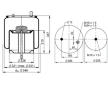 Mech, pneumatické odpružení CONTITECH AIR SPRING 4911 N P06