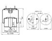 Mech, pneumatické odpružení CONTITECH AIR SPRING 6612 N P01