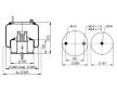 Mech, pneumatické odpružení CONTITECH AIR SPRING 6635 N P01