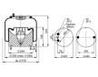 Mech, pneumatické odpružení CONTITECH AIR SPRING 6717 N P01