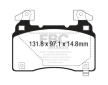 Sada brzdových destiček, kotoučová brzda EBC Brakes DP43028R