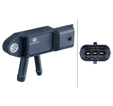 Senzor, tlak výfukového plynu HELLA 6PP 009 409-091