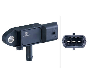 Senzor, tlak výfukového plynu HELLA 6PP 009 409-181