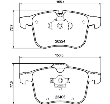 Sada brzdových destiček, kotoučová brzda HELLA 8DB 355 006-561