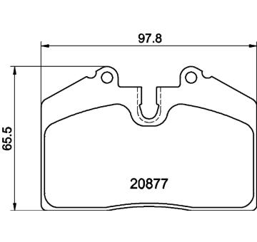 Sada brzdových destiček, kotoučová brzda HELLA 8DB 355 046-801