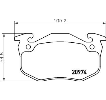 Sada brzdových destiček, kotoučová brzda HELLA 8DB 355 018-951