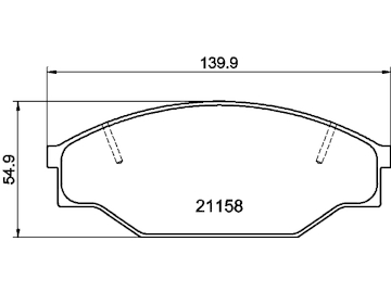 Sada brzdových destiček, kotoučová brzda HELLA 8DB 355 006-121