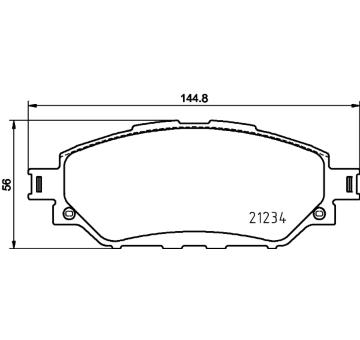 Sada brzdových destiček, kotoučová brzda HELLA 8DB 355 037-801