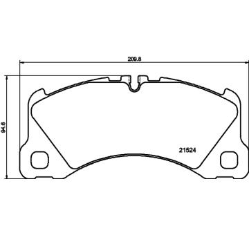 Sada brzdových destiček, kotoučová brzda HELLA 8DB 355 040-051