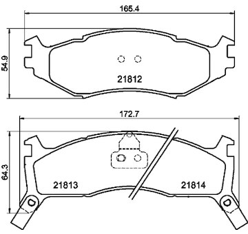 Sada brzdových destiček, kotoučová brzda HELLA 8DB 355 008-221