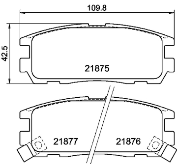 Sada brzdových destiček, kotoučová brzda HELLA 8DB 355 016-621