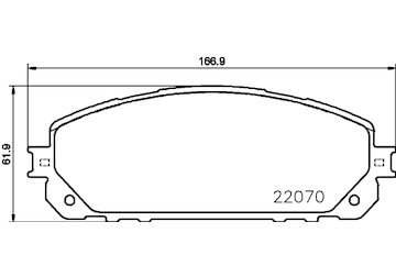 Sada brzdových destiček, kotoučová brzda HELLA 8DB 355 023-391