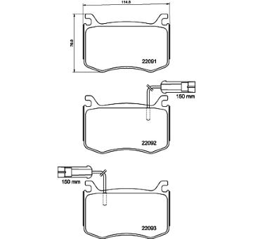 Sada brzdových destiček, kotoučová brzda HELLA 8DB 355 039-051