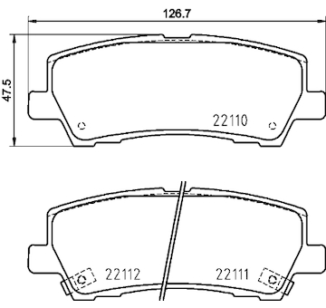 Sada brzdových destiček, kotoučová brzda HELLA 8DB 355 036-441