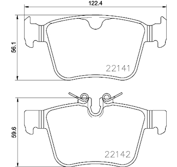 Sada brzdových destiček, kotoučová brzda HELLA 8DB 355 023-361