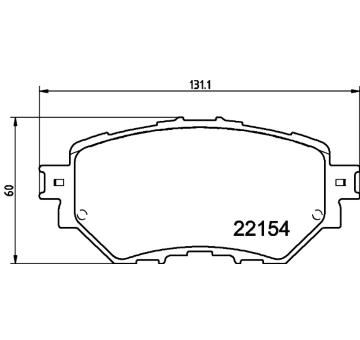 Sada brzdových destiček, kotoučová brzda HELLA 8DB 355 032-091