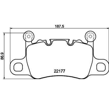Sada brzdových destiček, kotoučová brzda HELLA 8DB 355 044-741