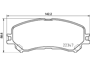 Sada brzdových destiček, kotoučová brzda HELLA 8DB 355 025-081