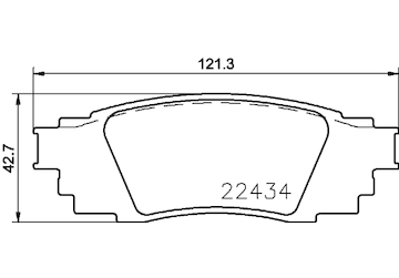 Sada brzdových destiček, kotoučová brzda HELLA 8DB 355 025-121