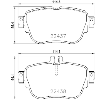 Sada brzdových destiček, kotoučová brzda HELLA 8DB 355 025-781