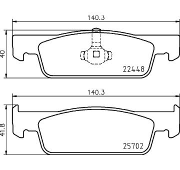 Sada brzdových destiček, kotoučová brzda HELLA 8DB 355 031-551