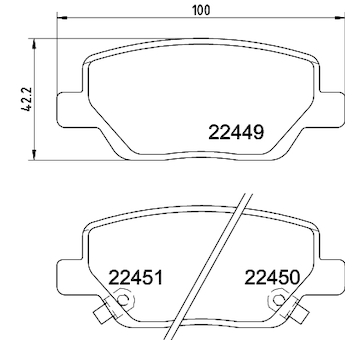 Sada brzdových destiček, kotoučová brzda HELLA 8DB 355 025-861