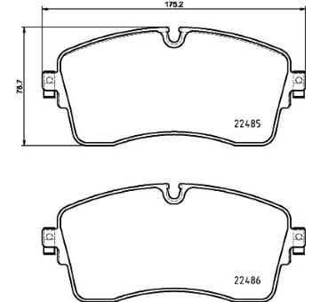 Sada brzdových destiček, kotoučová brzda HELLA 8DB 355 039-321