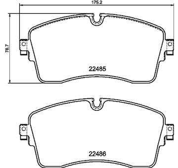 Sada brzdových destiček, kotoučová brzda HELLA 8DB 355 040-361