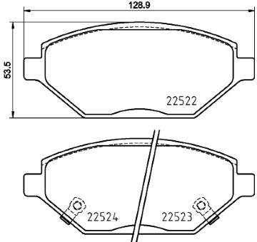 Sada brzdových platničiek kotúčovej brzdy HELLA 8DB 355 025-521