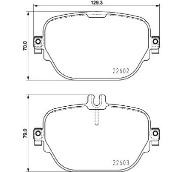 Sada brzdových destiček, kotoučová brzda HELLA 8DB 355 031-711