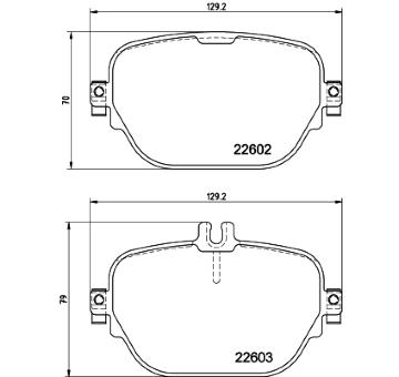 Sada brzdových destiček, kotoučová brzda HELLA 8DB 355 039-221