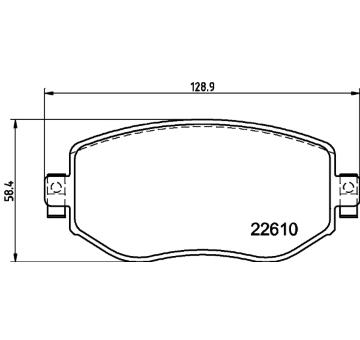 Sada brzdových destiček, kotoučová brzda HELLA 8DB 355 025-851