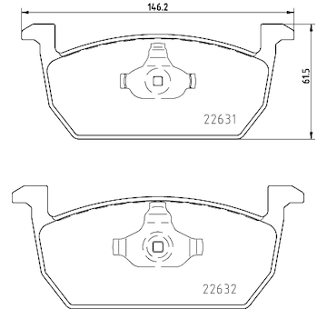 Sada brzdových destiček, kotoučová brzda HELLA 8DB 355 032-951