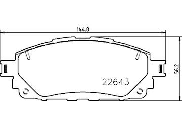 Sada brzdových destiček, kotoučová brzda HELLA 8DB 355 032-961